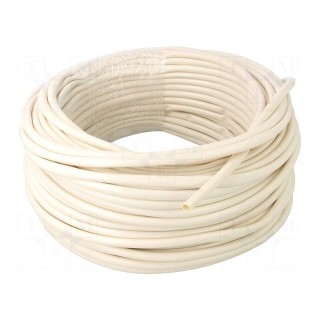 Insulating tube | PVC | white | -20÷80°C | Øint: 6mm | Wall thick: 0.5mm