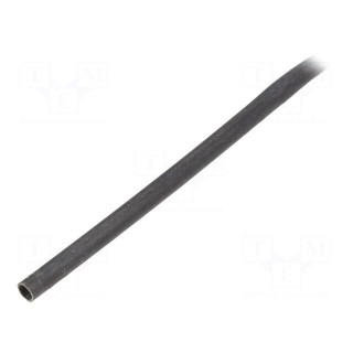 Insulating tube | silicone | black | Øint: 3mm | Wall thick: 0.4mm
