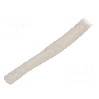 Insulating tube | silicone | natural | Øint: 10mm | Wall thick: 0.7mm