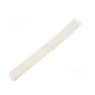 Insulating tube | silicone | natural | Øint: 5mm | Wall thick: 0.6mm