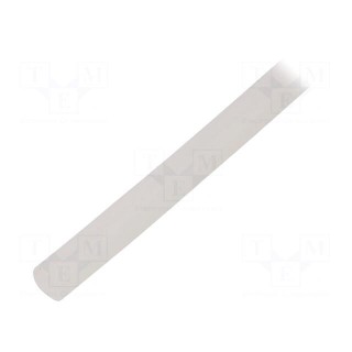 Insulating tube | silicone | natural | Øint: 6mm | Wall thick: 0.7mm