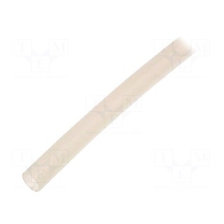 Insulating tube | silicone | natural | Øint: 7mm | Wall thick: 0.7mm
