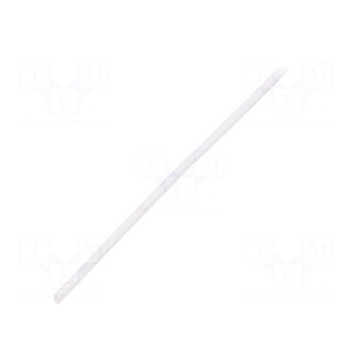 Insulating tube | silicone | white | Øint: 0.8mm | Wall thick: 0.4mm