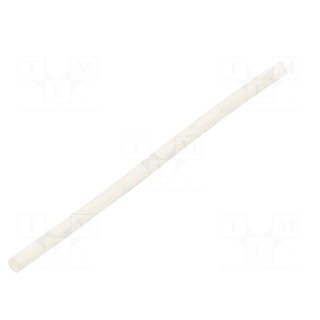 Insulating tube | silicone | white | Øint: 1.5mm | Wall thick: 0.4mm