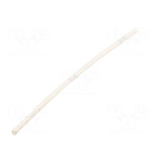 Insulating tube | silicone | white | Øint: 1mm | Wall thick: 0.4mm