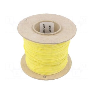 Insulating tube | silicone | yellow | Øint: 0.8mm | Wall thick: 0.4mm
