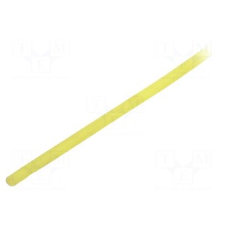 Insulating tube | silicone | yellow | Øint: 0.8mm | Wall thick: 0.4mm