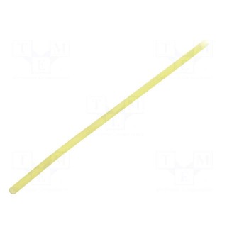 Insulating tube | silicone | yellow | Øint: 1.5mm | Wall thick: 0.4mm
