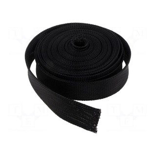 Polyester braid | ØBraid : 25÷45mm | polyester | black | -55÷150°C