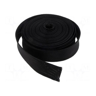 Polyester braid | ØBraid : 45÷73mm | polyester | black | -55÷150°C