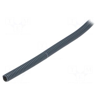 Protective tube | Size: 10 | polyamide | grey | -40÷120°C | Øint: 10mm