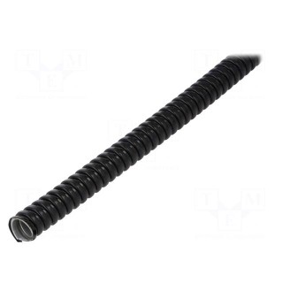 Protective tube | ØBraid : 14mm | galvanised steel | black | Len: 50m