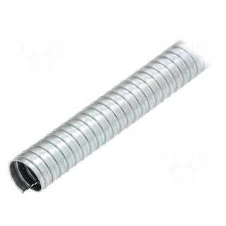 Protective tube | ØBraid : 20mm | galvanised steel | natural | IP40