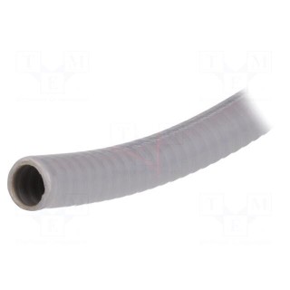 Protective tube | Size: 16 | PVC | grey | flexible | HelaGuard | IP68
