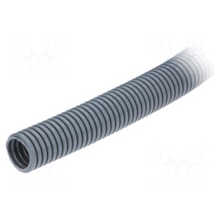Protective tube | Size: 17 | polyamide | grey | -40÷120°C | Øint: 16.5mm