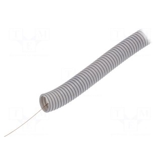 Protective tube | Size: 25 | grey | L: 50m | -5÷60°C | with pilot wire