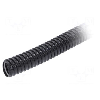 Protective tube | Size: 25 | PVC | black | L: 30m | -5÷60°C | 320N