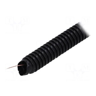 Protective tube | Size: 25 | PVC | black | L: 25m | -25÷60°C | 320N