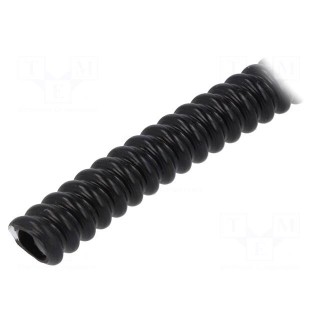 Protective tube | Size: 8 | PVC | black | L: 30m | -5÷60°C | 320N | Øint: 8mm