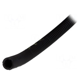 Protective tube | Size: 12 | polypropylene | black | -20÷105°C