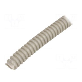 Protective tube | Size: 16 | PVC | grey | L: 25m | 320N | Øint: 11mm