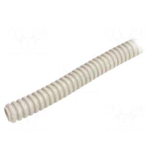 Protective tube | Size: 16 | PVC | grey | L: 50m | 320N | Øint: 11mm