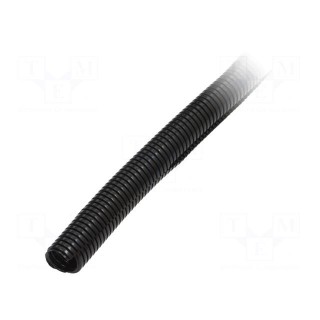Protective tube | Size: 17 | polyamide | black | -40÷120°C | incised