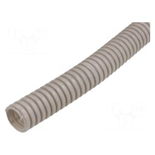 Protective tube | Size: 25 | PVC | grey | L: 25m | 320N | Øint: 19mm