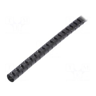 Spiral wrapping | 16mm | polyamide | black | Helawrap HWPAV0 | UL94V-0