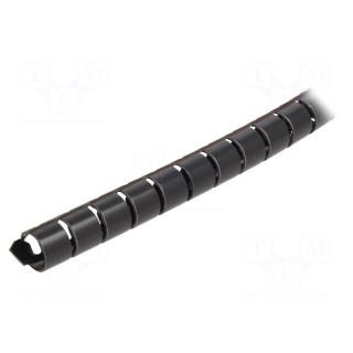 Spiral wrapping | 8mm | polyamide | black | Helawrap HWPAV0 | UL94V-0