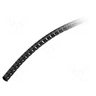 Spiral wrapping | 8mm | polypropylene | black | Helawrap HWPP | UL94HB