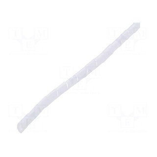 Spiral wrapping | ØBundle : 10mm | white,transparent | L: 10m