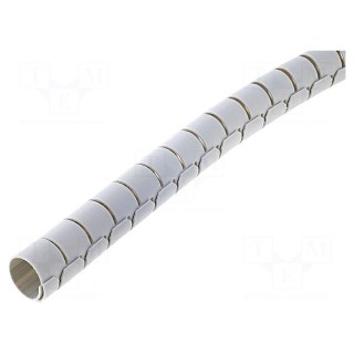 Spiral wrapping | ØBundle : 23mm | polypropylene | grey | L: 30m
