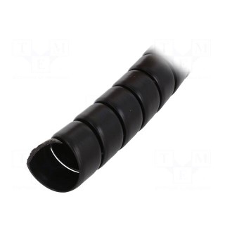 Spiral wrapping | ØBundle : 34mm | polypropylene | black | L: 1m