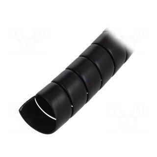 Spiral wrapping | ØBundle : 39mm | polypropylene | black | L: 1m