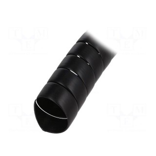 Spiral wrapping | ØBundle : 45mm | polypropylene | black | L: 1m