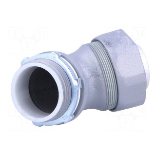 45° angled connector | Thread: inch,outside | galvanised steel