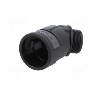 45° angled connector | Thread: metric,outside | polyamide 6 | black