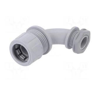 90° angled connector | Thread: metric,non-swivel,outside