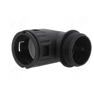 90° angled connector | Thread: metric,outside | polyamide 6 | black