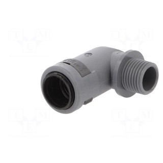 90° angled connector | Thread: metric,outside | polyamide 6 | IP68