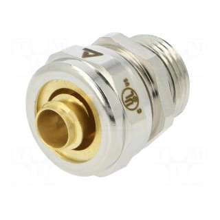 Straight terminal connector | Thread: metric,inside | brass | IP40