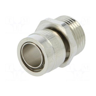 Straight terminal connector | Thread: metric,inside | brass | IP40