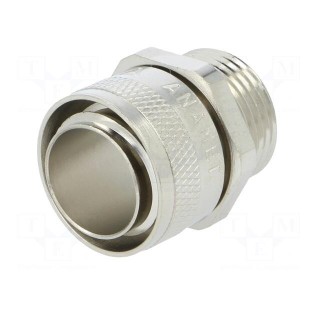 Straight terminal connector | Thread: metric,outside | brass | IP54