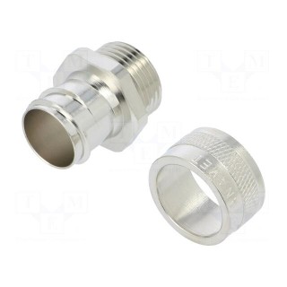 Straight terminal connector | Thread: metric,outside | brass | IP54