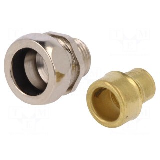 Straight terminal connector | Thread: metric,outside | brass | IP65