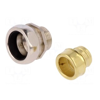 Straight terminal connector | Thread: metric,outside | brass | IP65