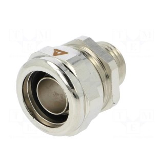 Straight terminal connector | Thread: metric,outside | brass | IP68