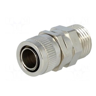 Straight terminal connector | Thread: metric,swivel,outside