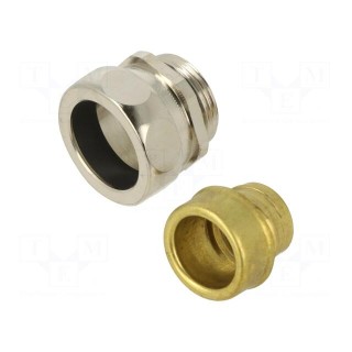Straight terminal connector | Thread: PG,outside | brass | IP65